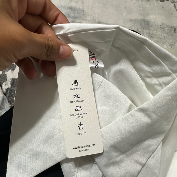 OC order plus Elegant White Long Sleeve Dress shirt dress size XXL plus size - Picture 8 of 9